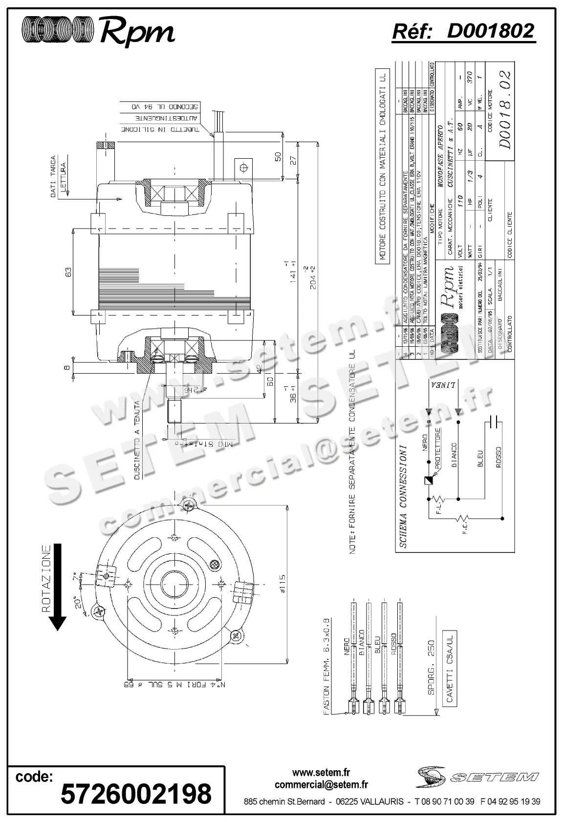 5726002198-MOTEUR RPM D001802