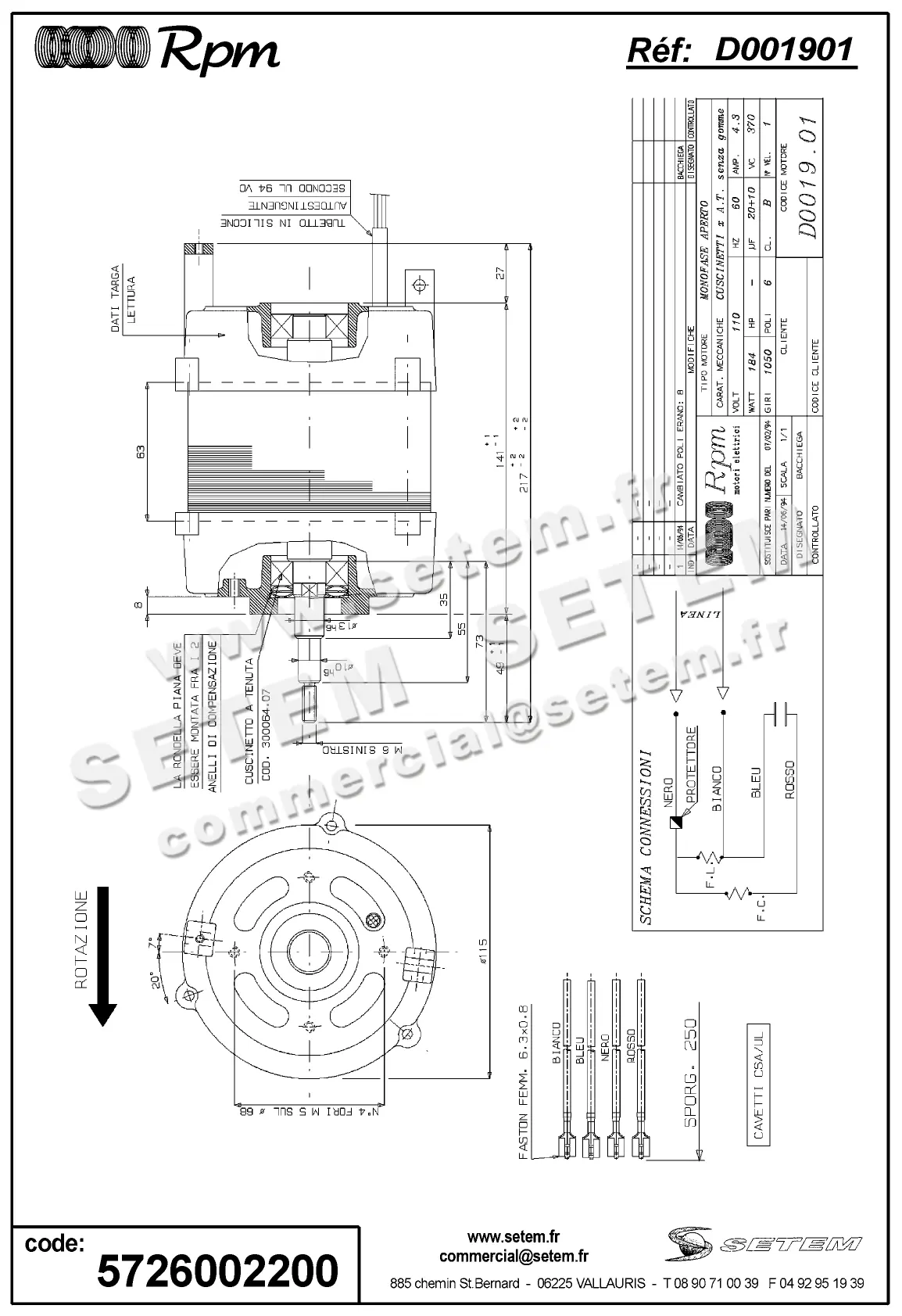 5726002200-MOTEUR RPM D001901