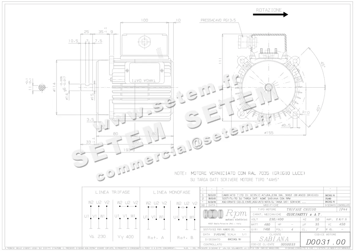 5726002213-MOTEUR RPM D003100 4AH5 "3050033" 4