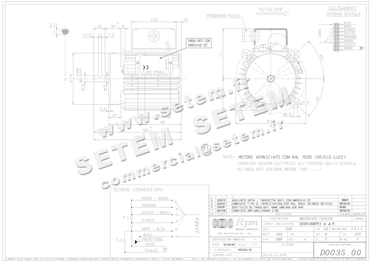 5726002218-MOTEUR RPM D003500 "3052055"