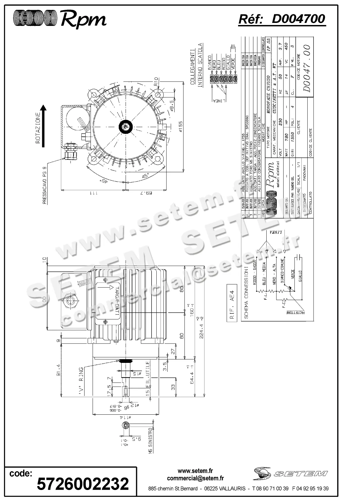5726002232-MOTEUR RPM D004700