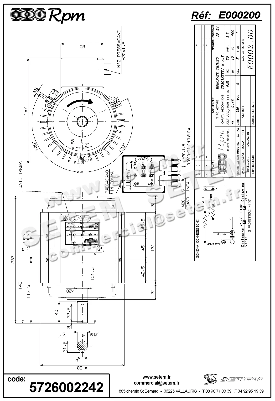5726002242-MOTEUR RPM E000200
