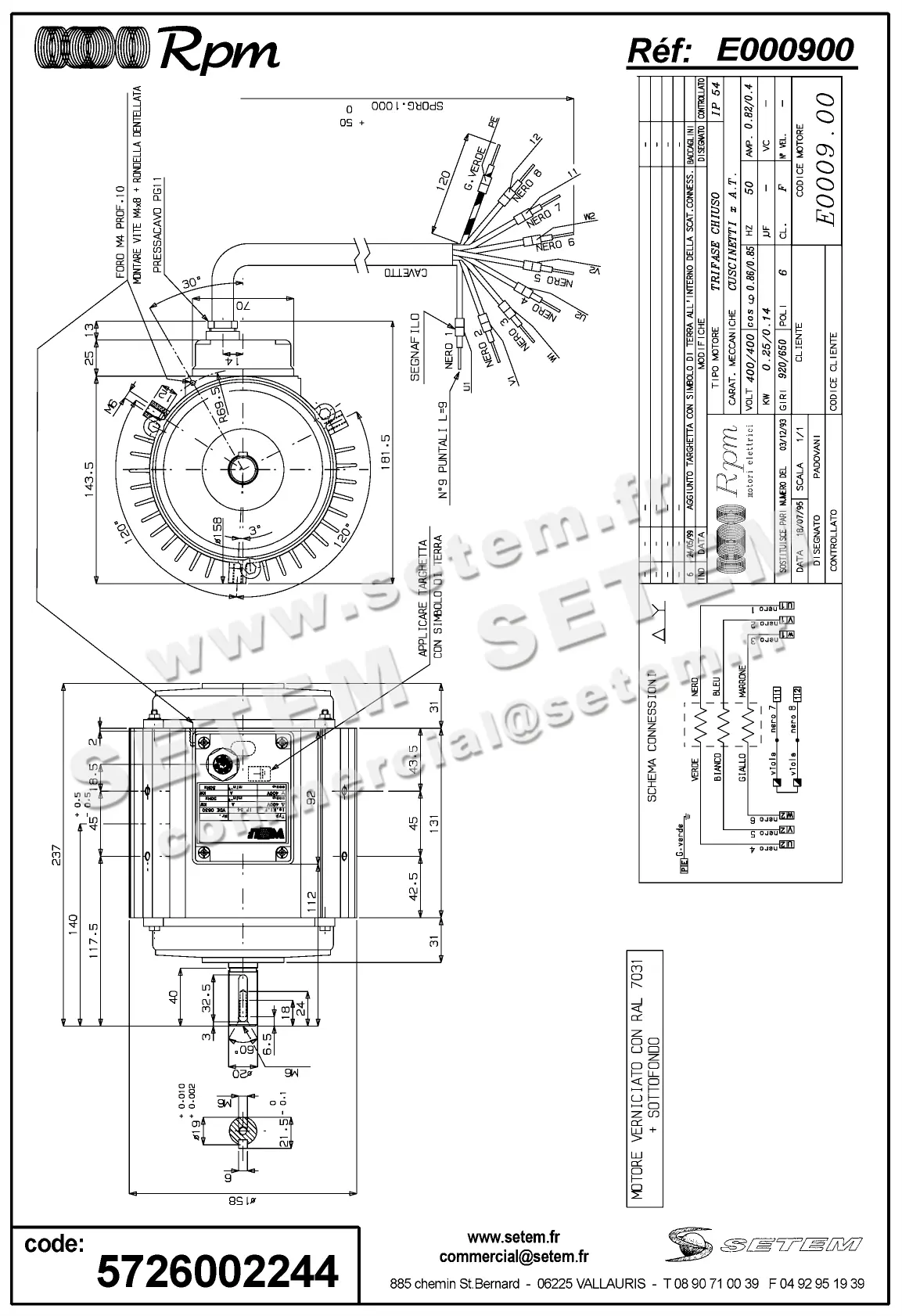 5726002244-MOTEUR RPM E000900