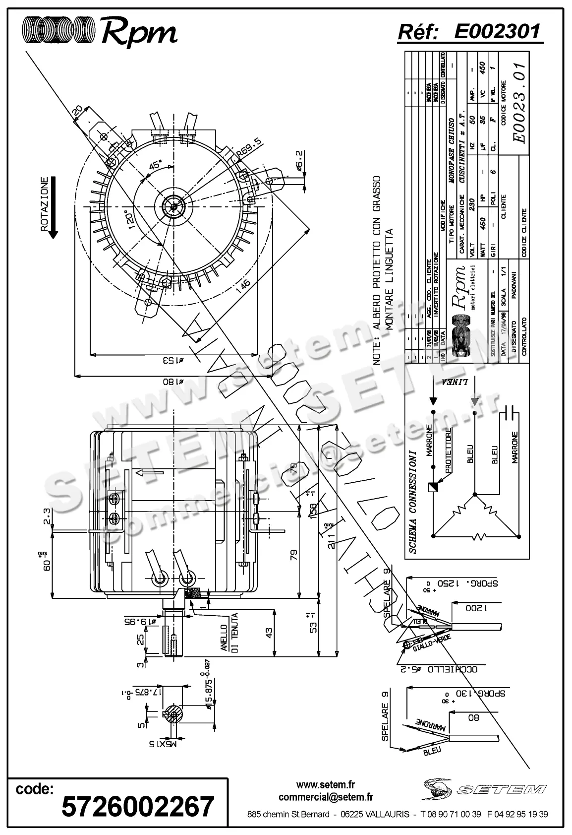 5726002267-MOTEUR RPM E002301
