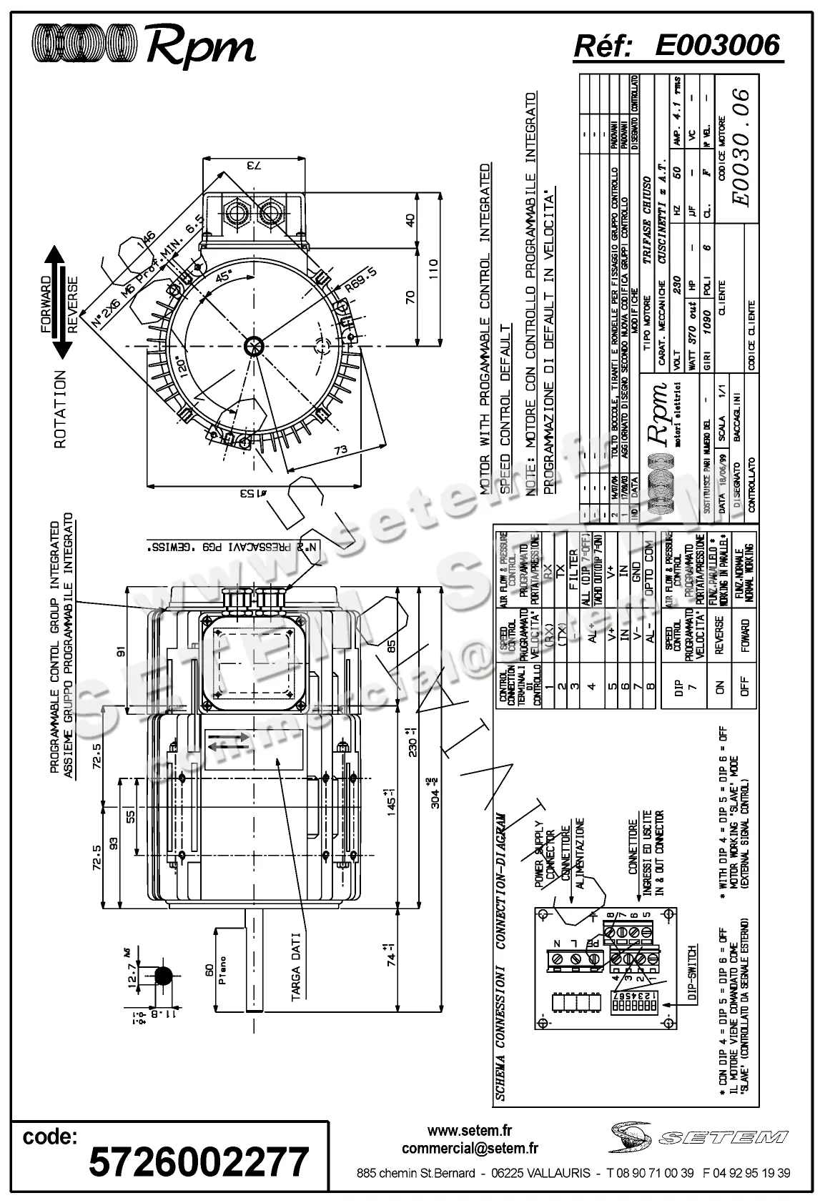5726002277-MOTEUR RPM E003006