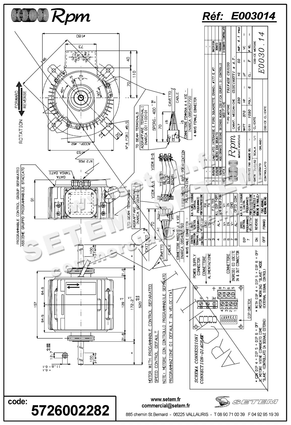 5726002282-MOTEUR RPM E003014