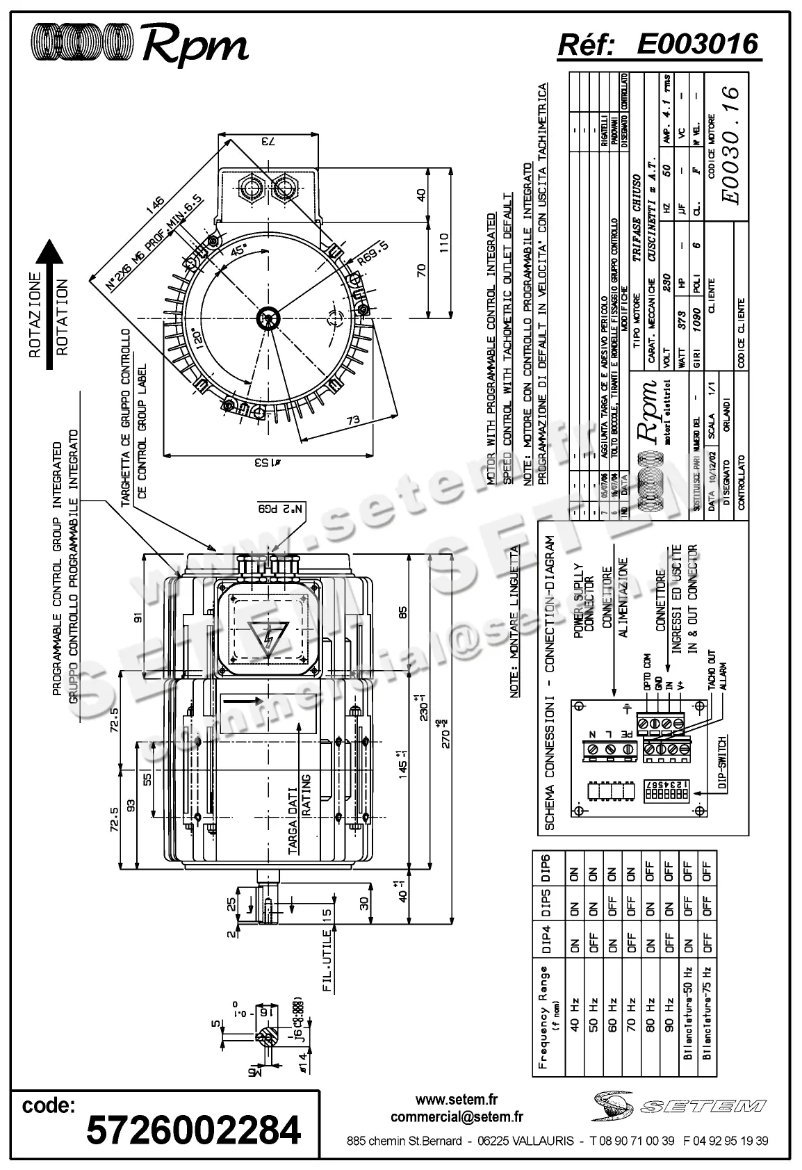 5726002284-MOTEUR RPM E003016