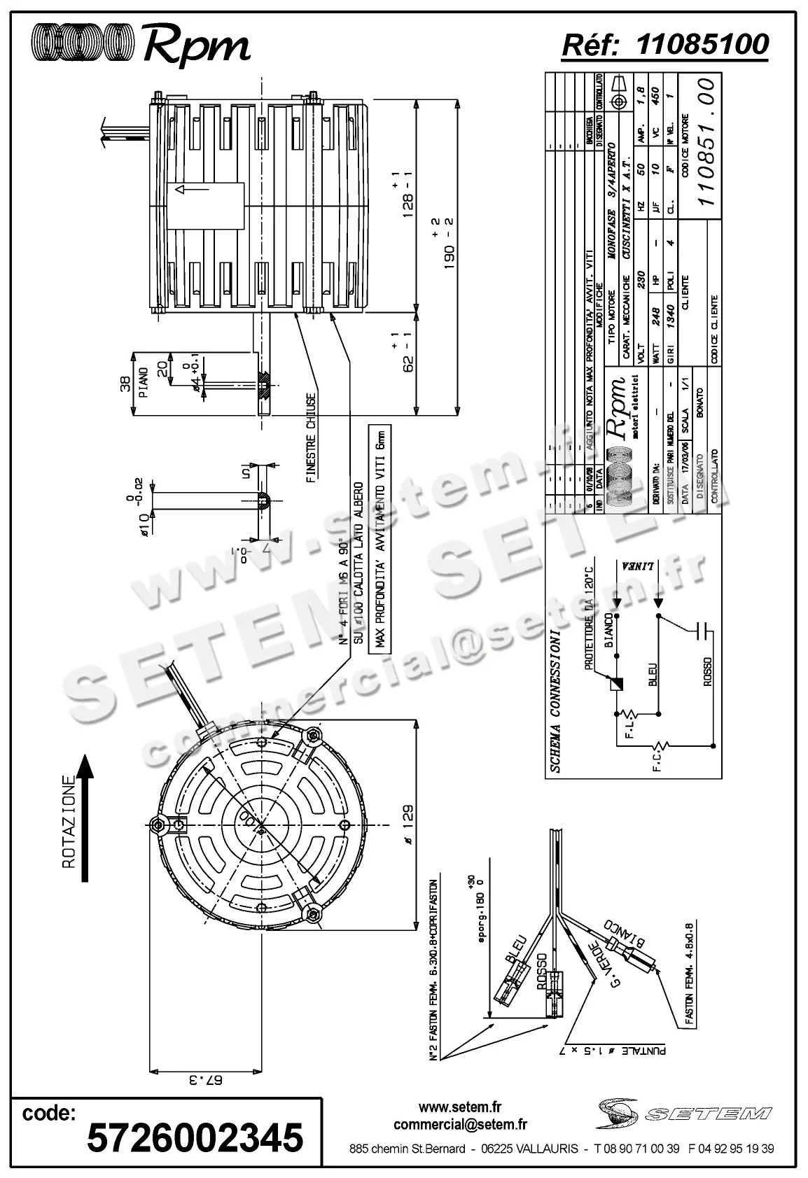 5726002345-MOTEUR RPM 11085100