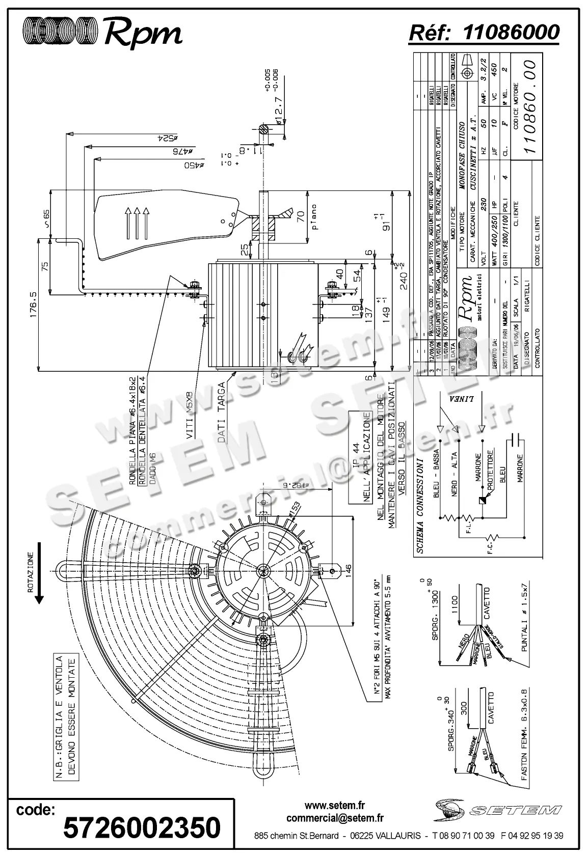 5726002350-MOTEUR RPM 11086000