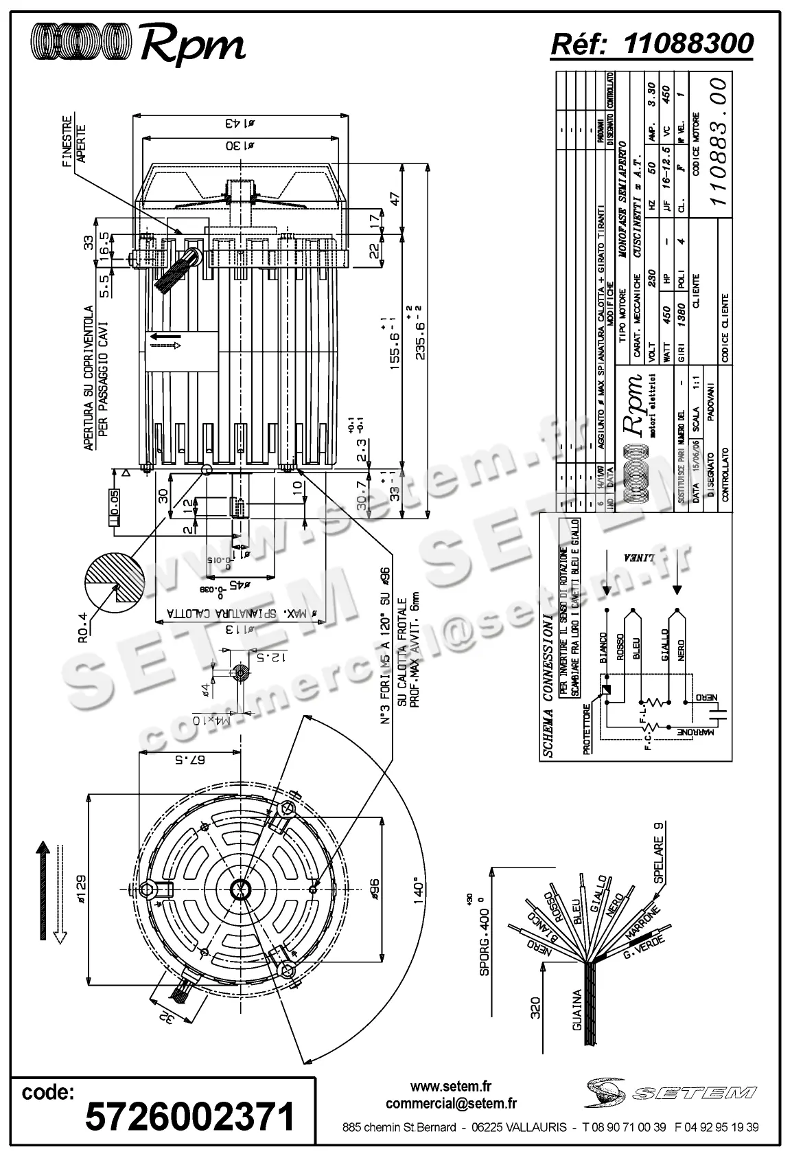 5726002371-MOTEUR RPM 11088300