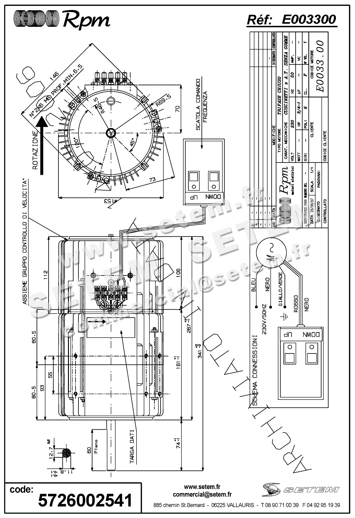 5726002541-MOTEUR RPM E003300
