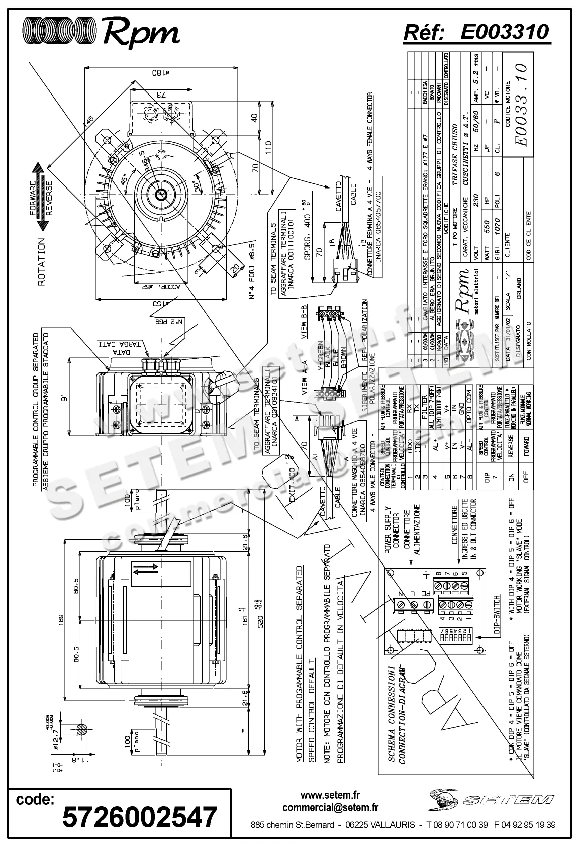 5726002547-MOTEUR RPM E003310