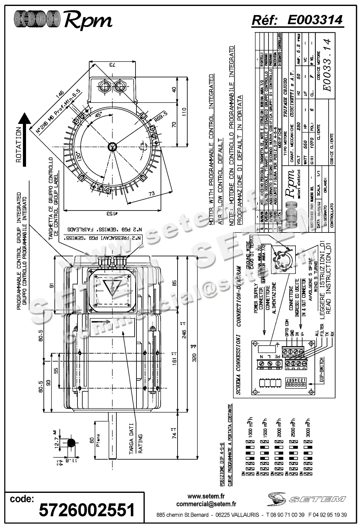 5726002551-MOTEUR RPM E003314