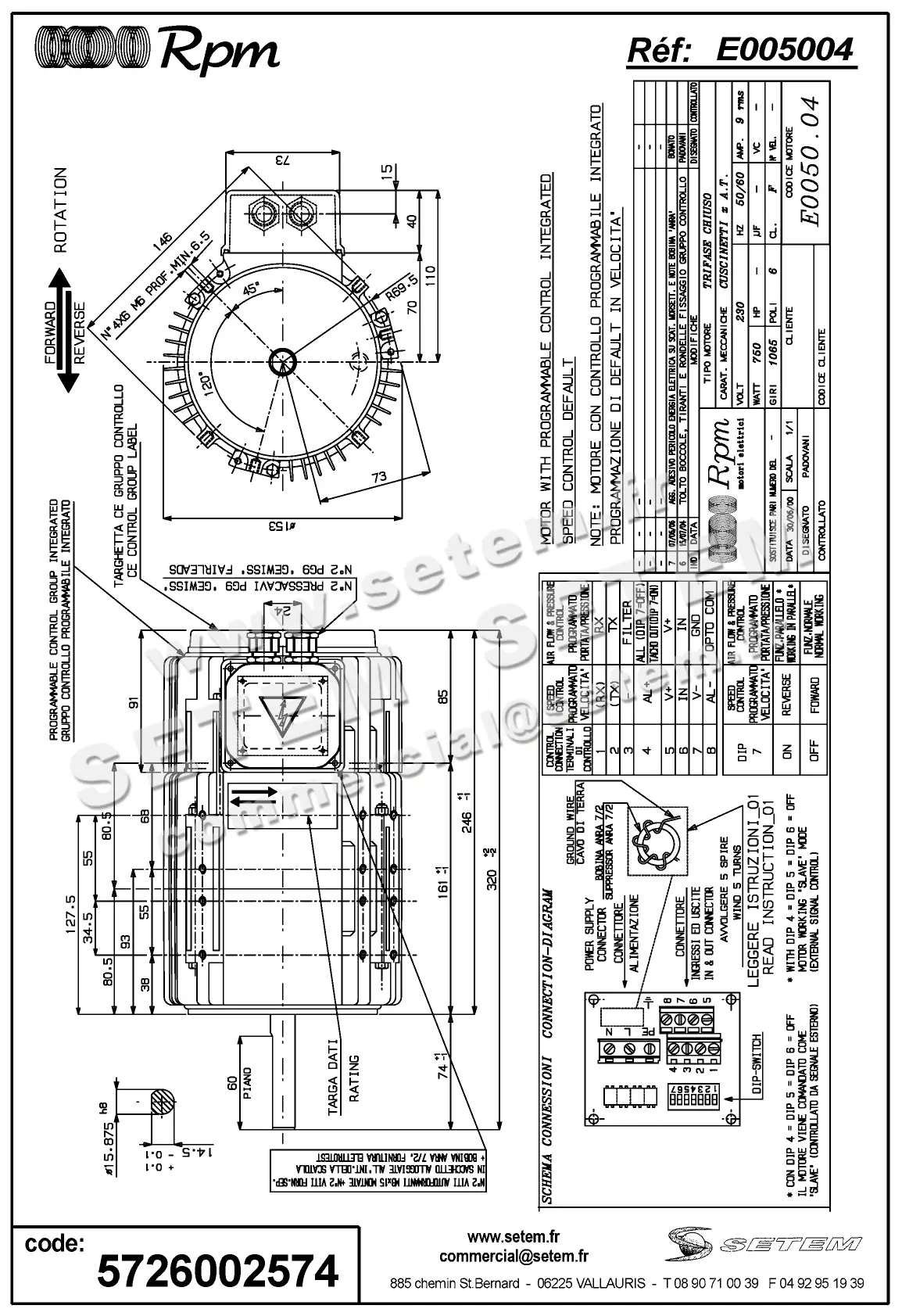 5726002574-MOTEUR RPM E005004