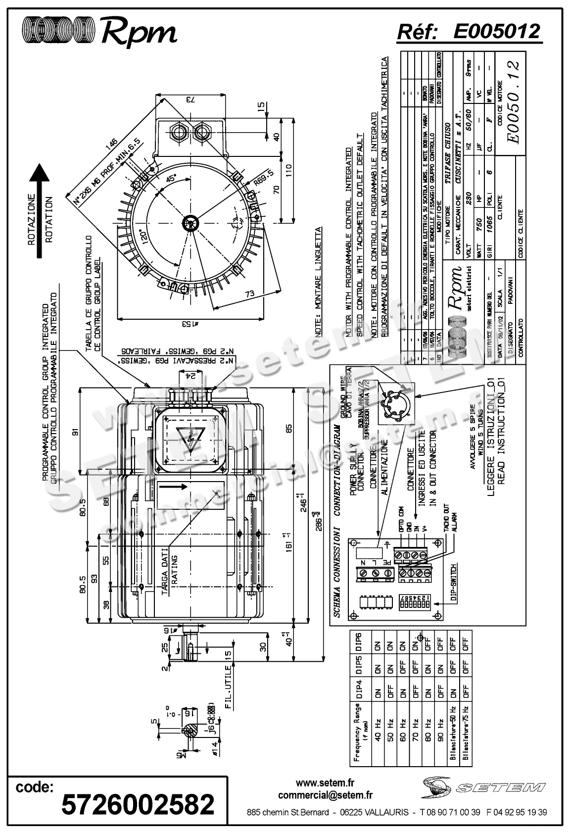 5726002582-MOTEUR RPM E005012