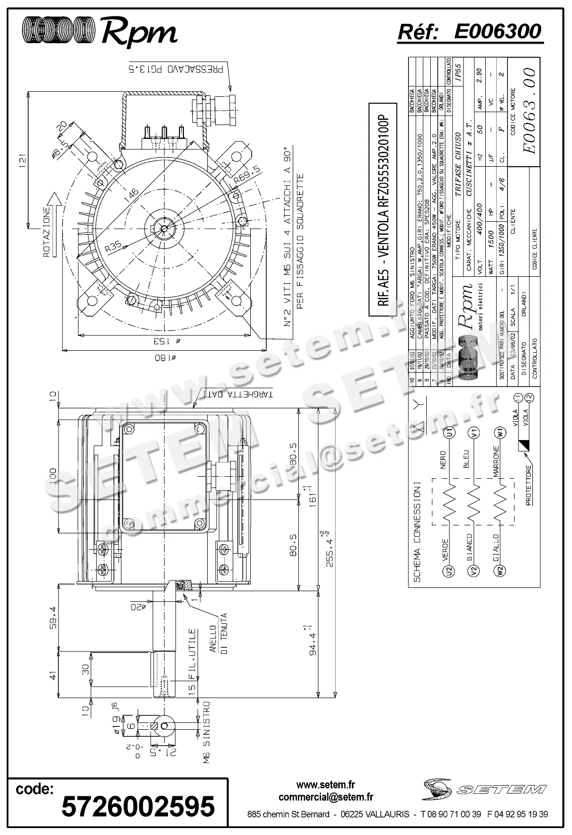 5726002595-MOTEUR RPM E006300
