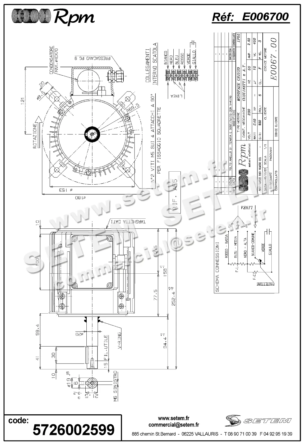 5726002599-MOTEUR RPM E006700