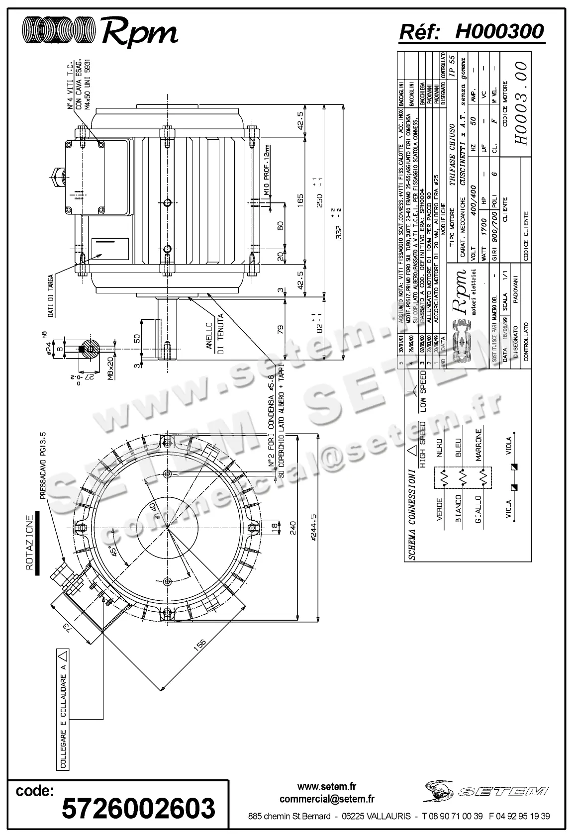 5726002603-MOTEUR RPM H000300