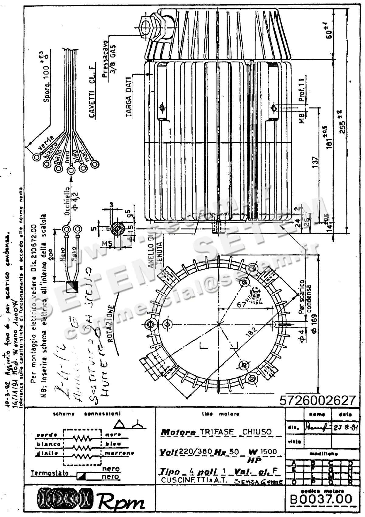 5726002627-MOTEUR RPM B003700
