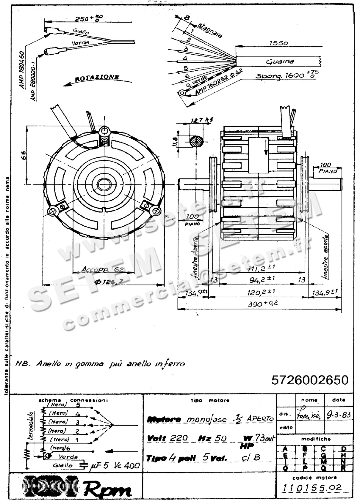 5726002650-MOTEUR RPM 11015502