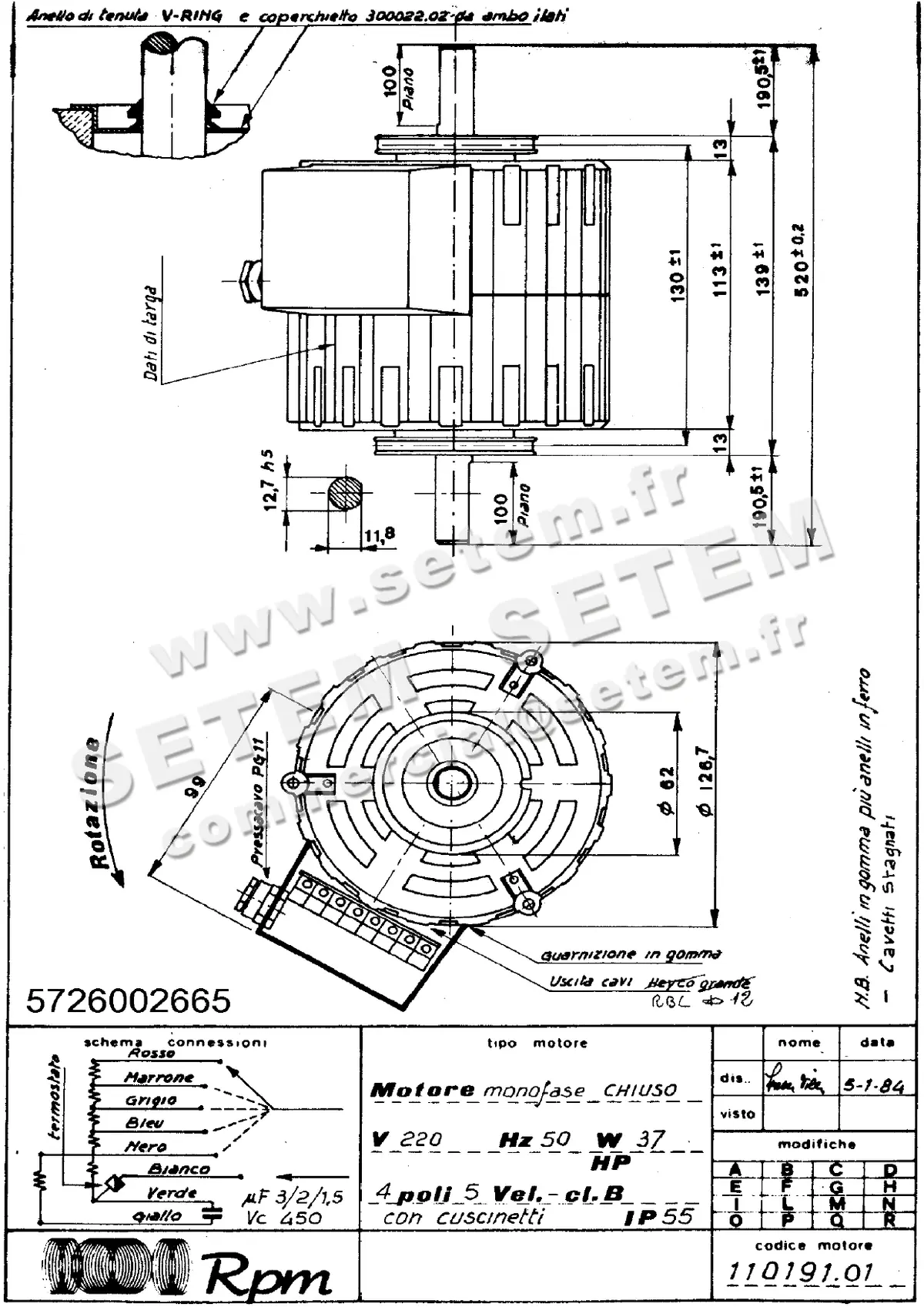 5726002665-MOTEUR RPM 11019101