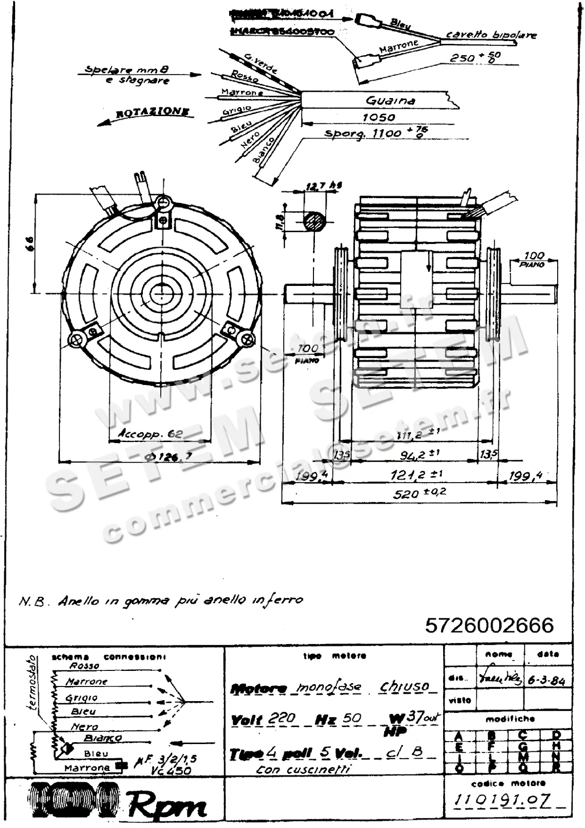 5726002666-MOTEUR RPM 11019107