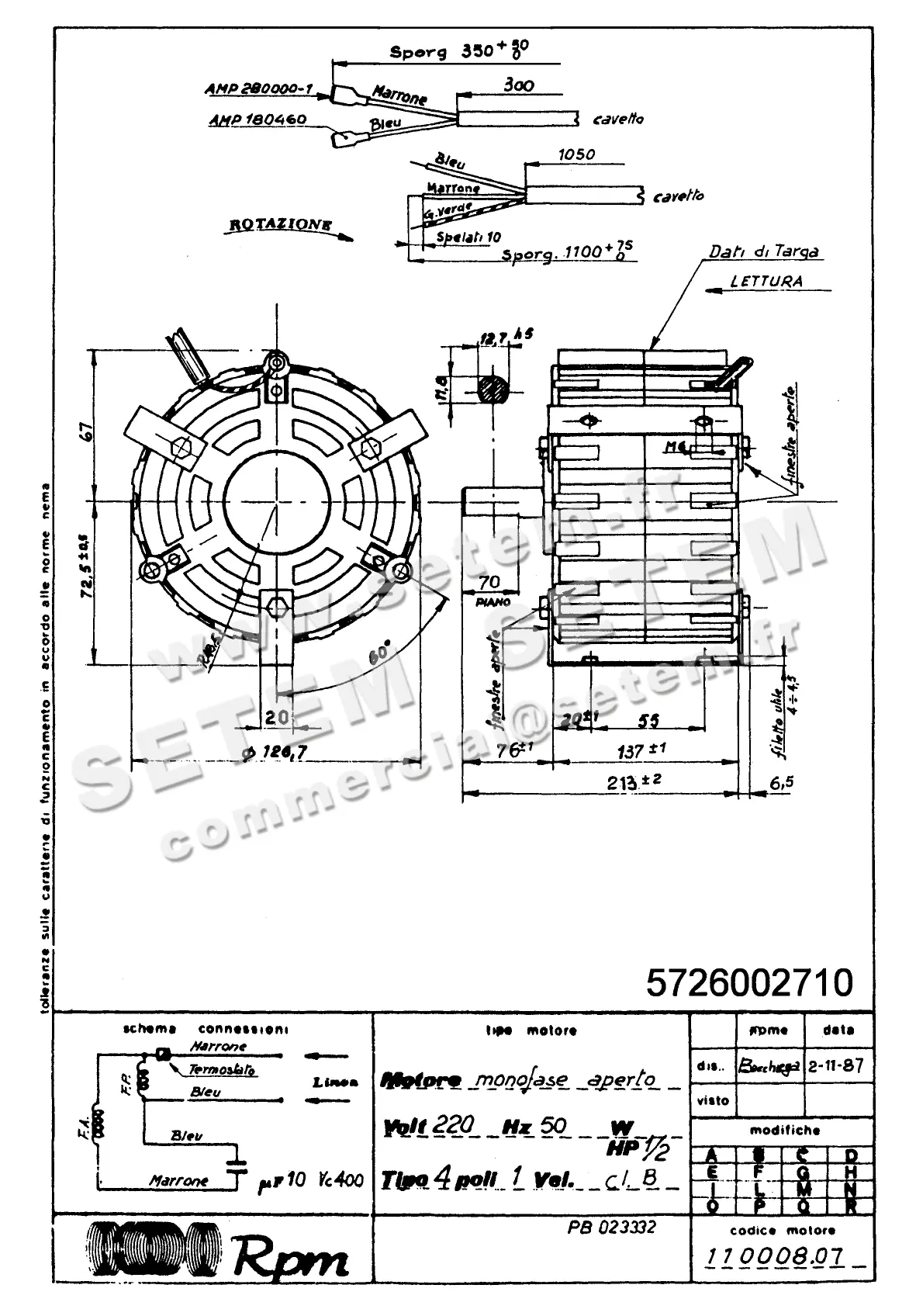 5726002710-MOTEUR RPM 11000807