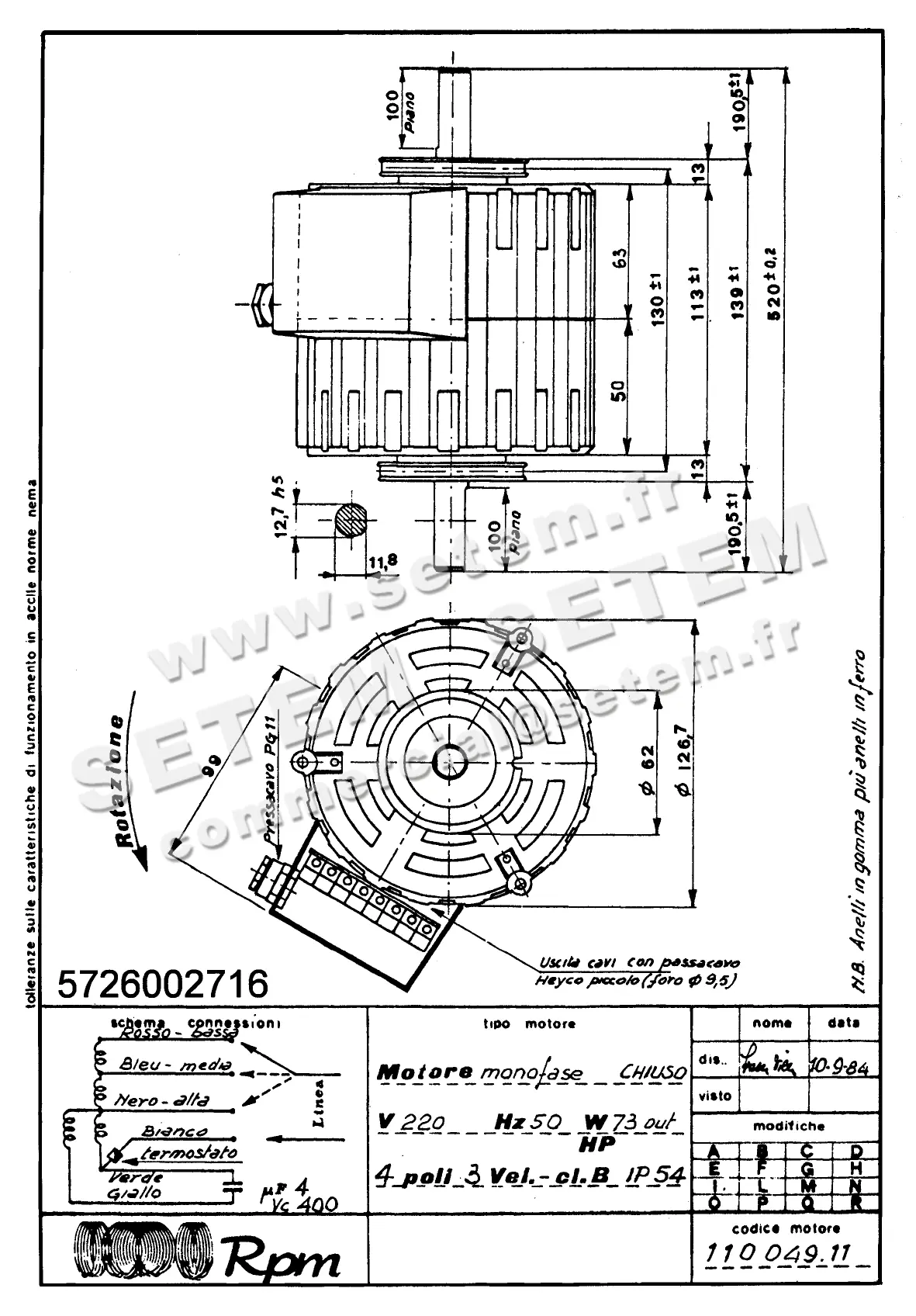5726002716-MOTEUR RPM 11004911