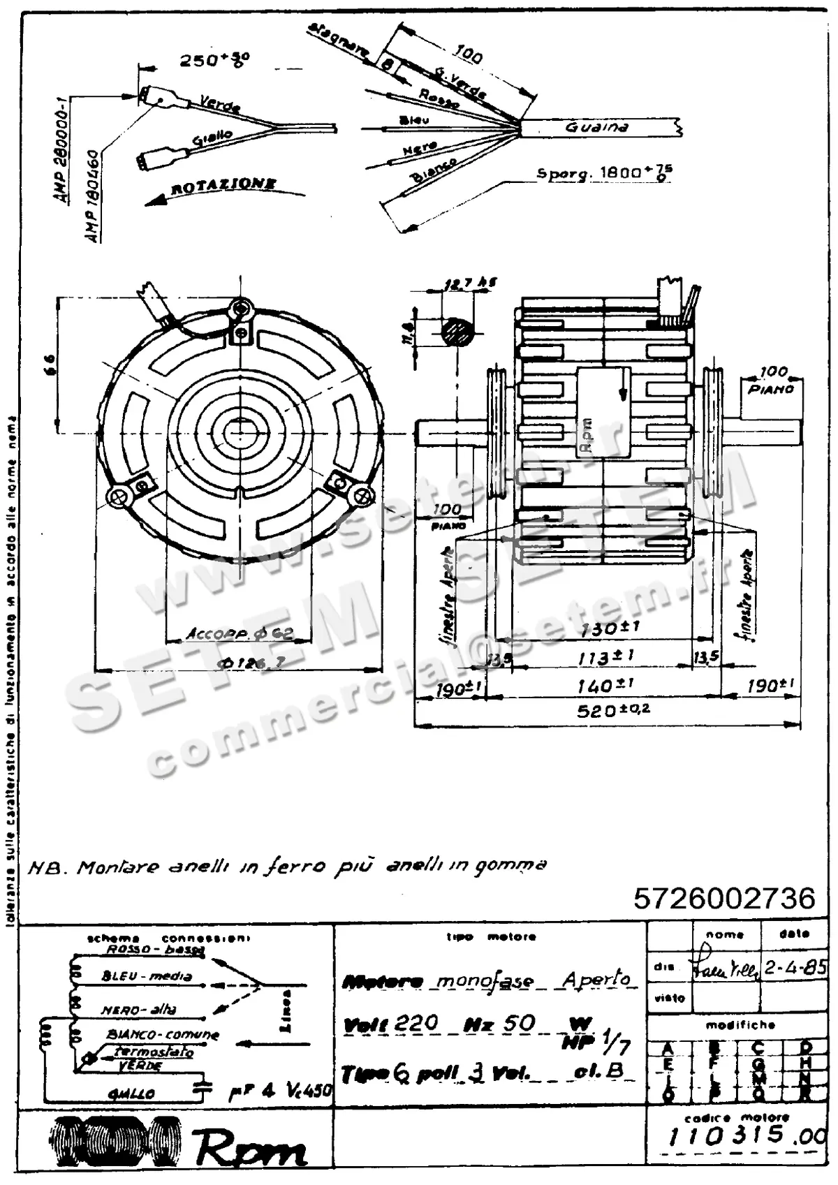 5726002736-MOTEUR RPM 11031500