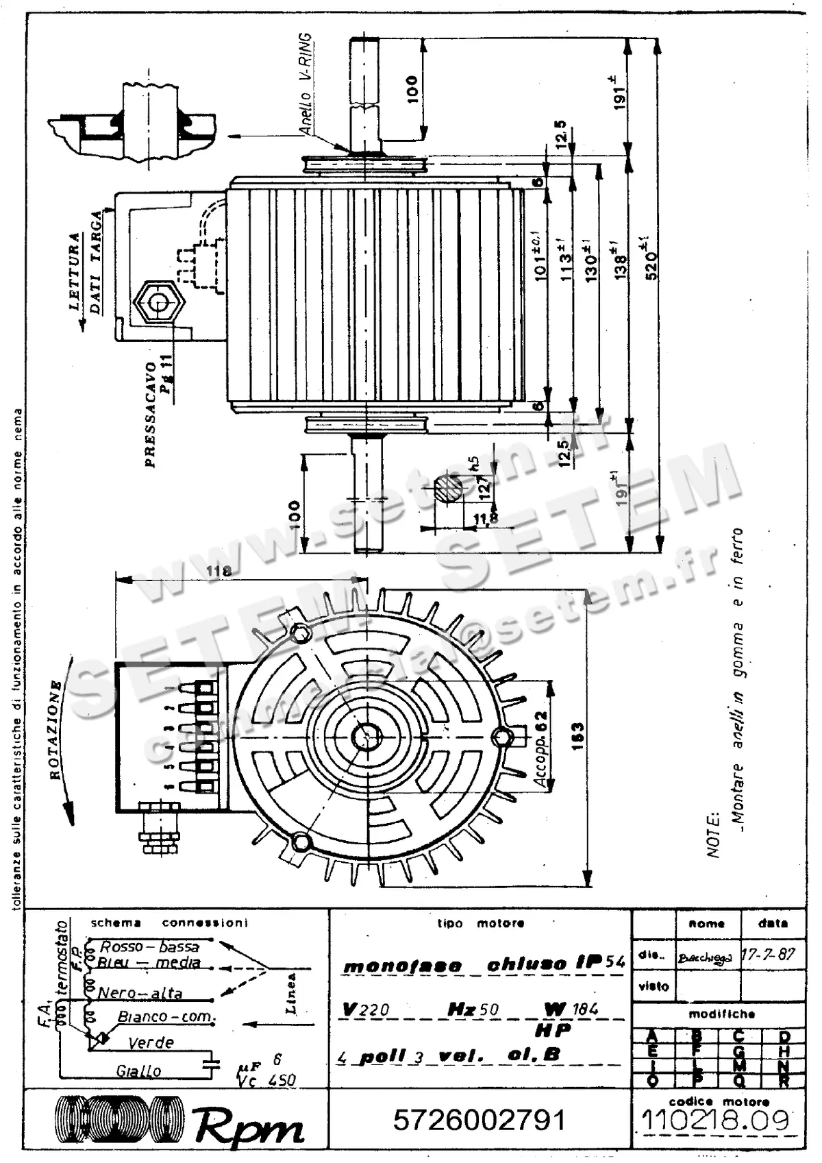 5726002791-MOTEUR RPM 11021809