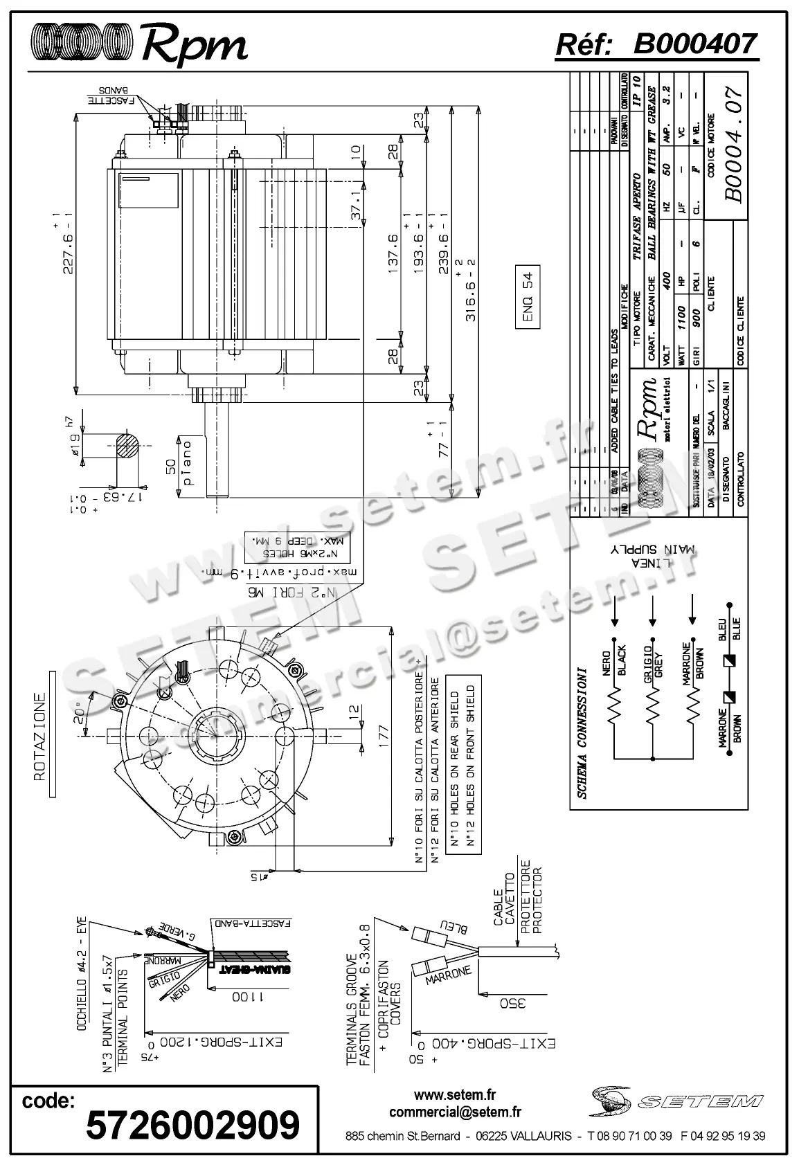 5726002909-MOTEUR RPM B000407