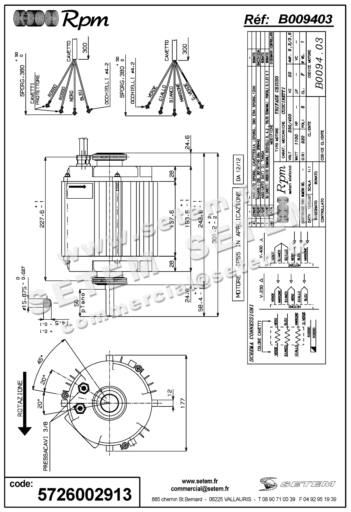 5726002913-MOTEUR RPM B009403