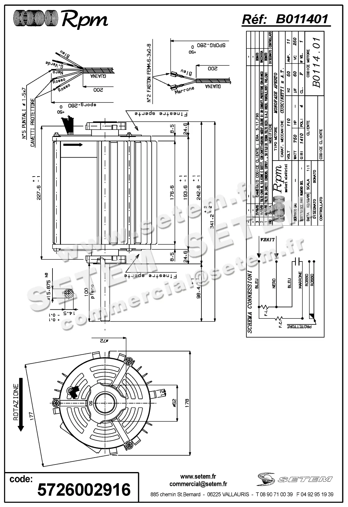5726002916-MOTEUR RPM B011401