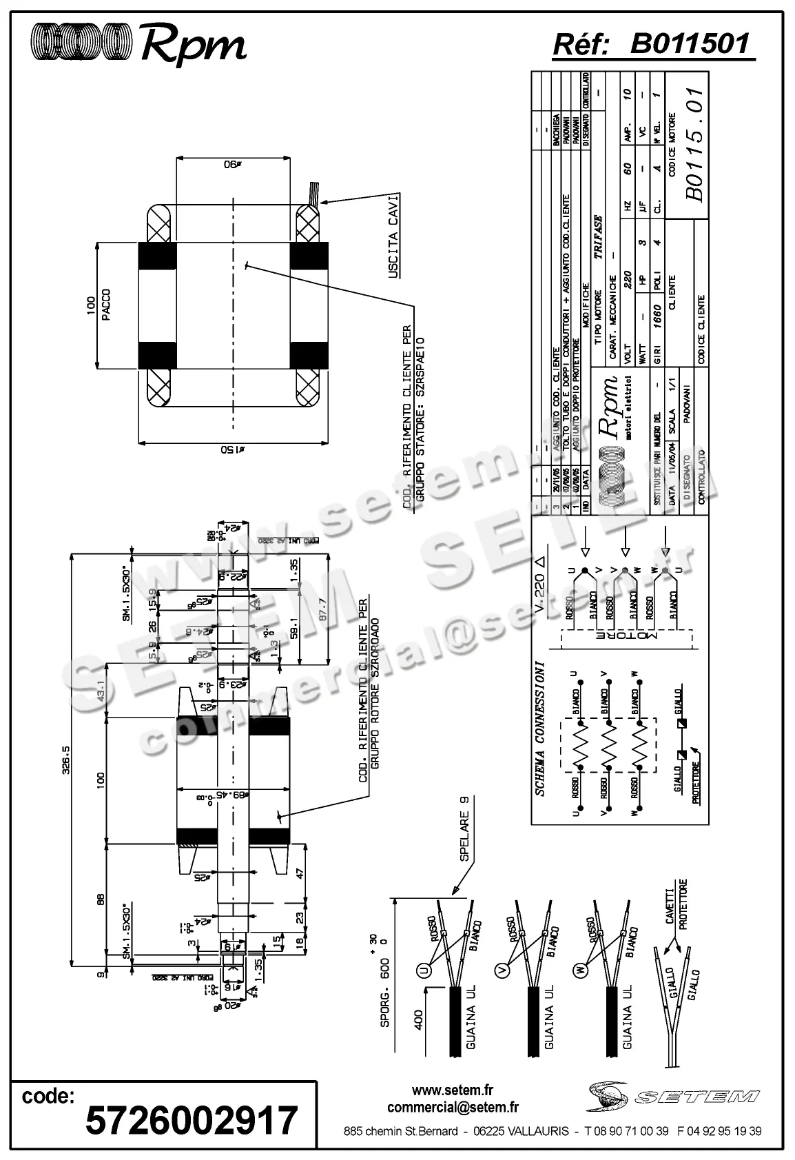 5726002917-MOTEUR RPM B011501