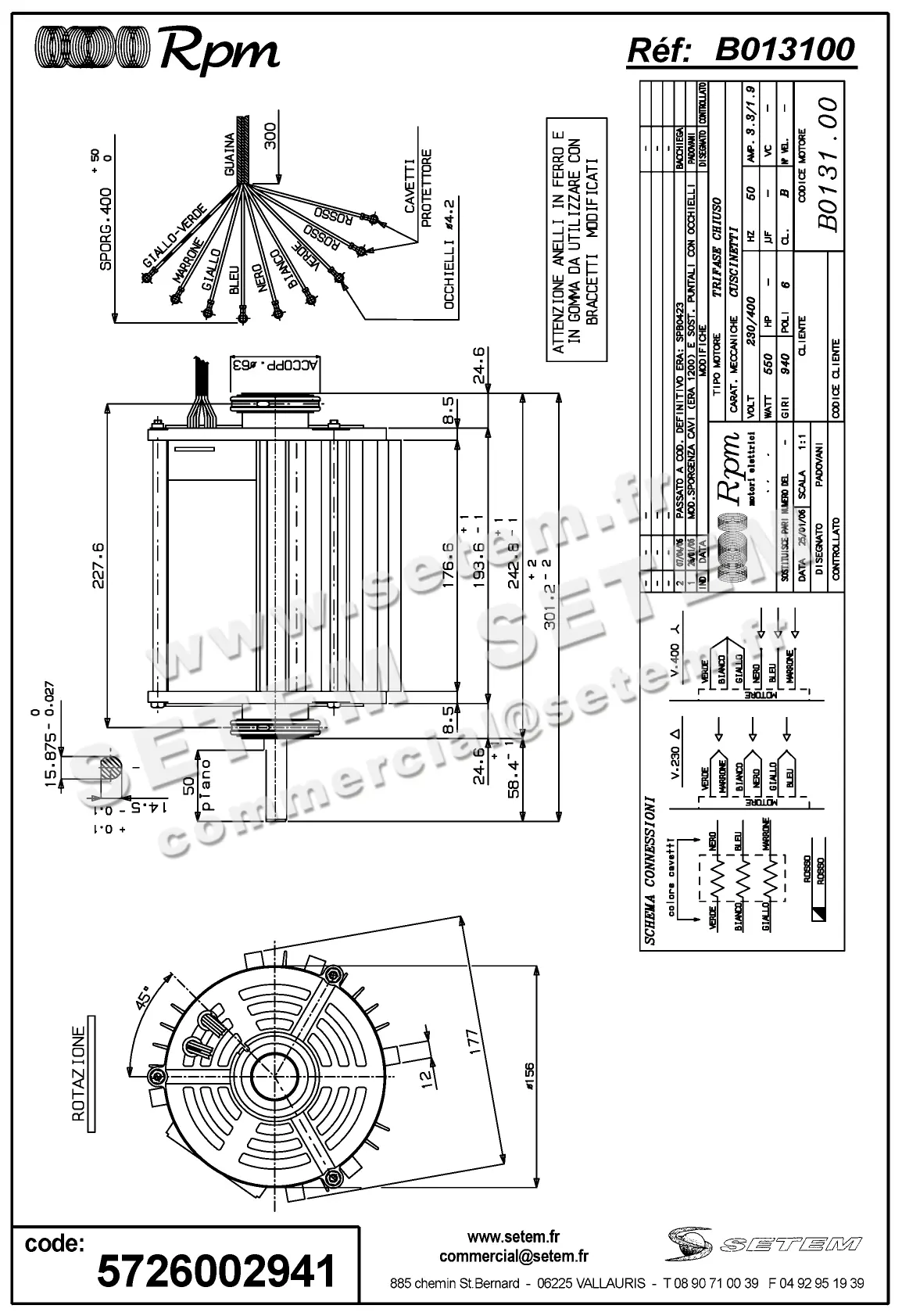 5726002941-MOTEUR RPM B013100
