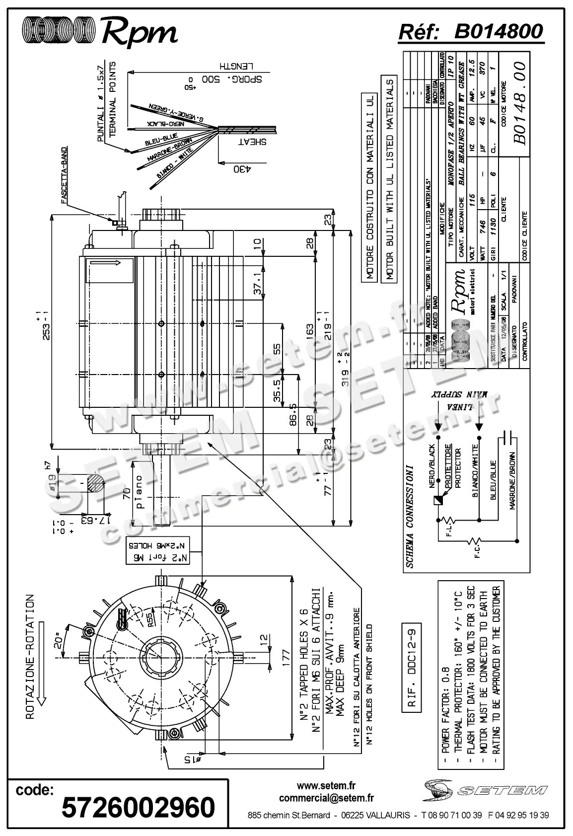 5726002960-MOTEUR RPM B014800