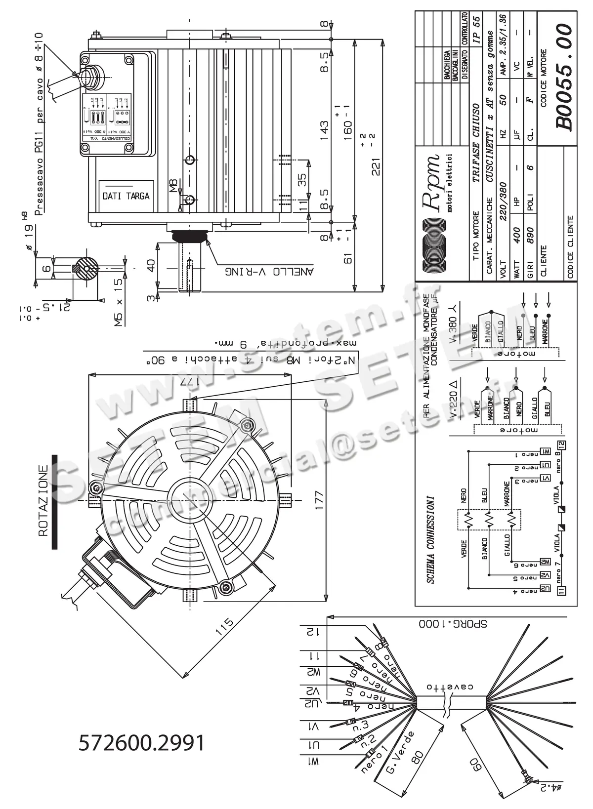 5726002991-MOTEUR RPM B005500