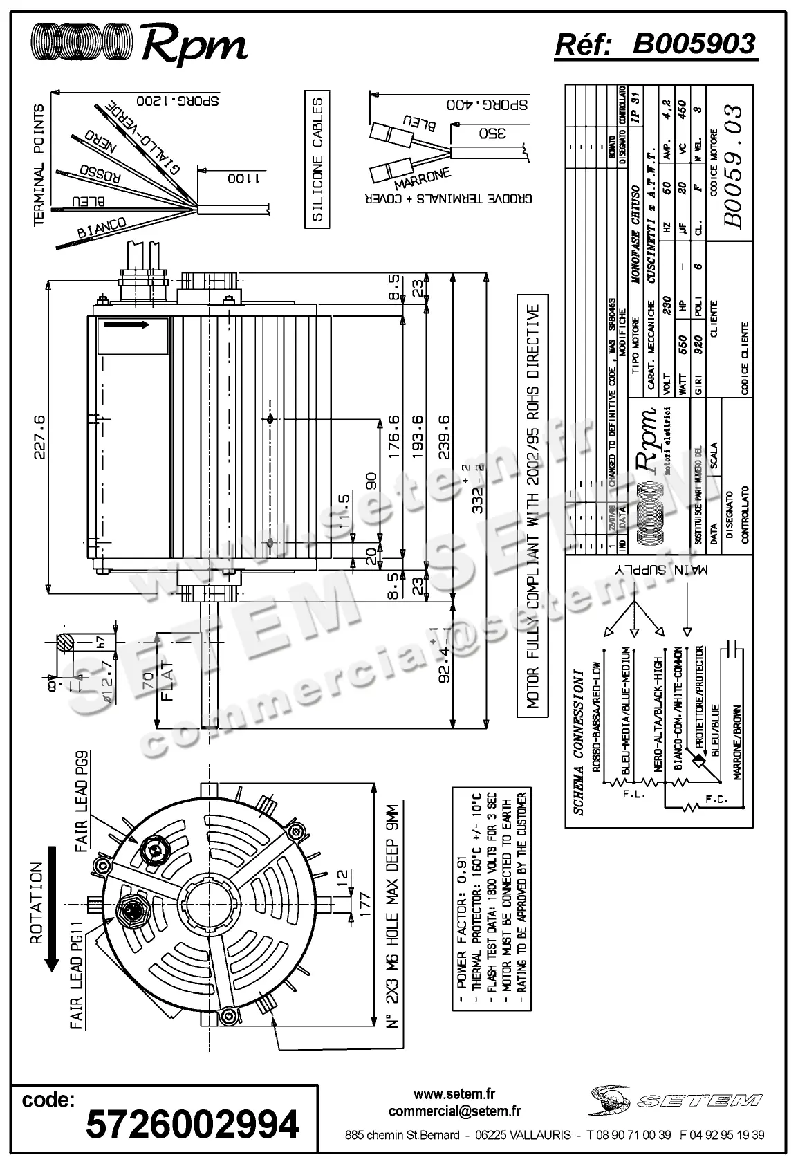 5726002994-MOTEUR RPM B005903
