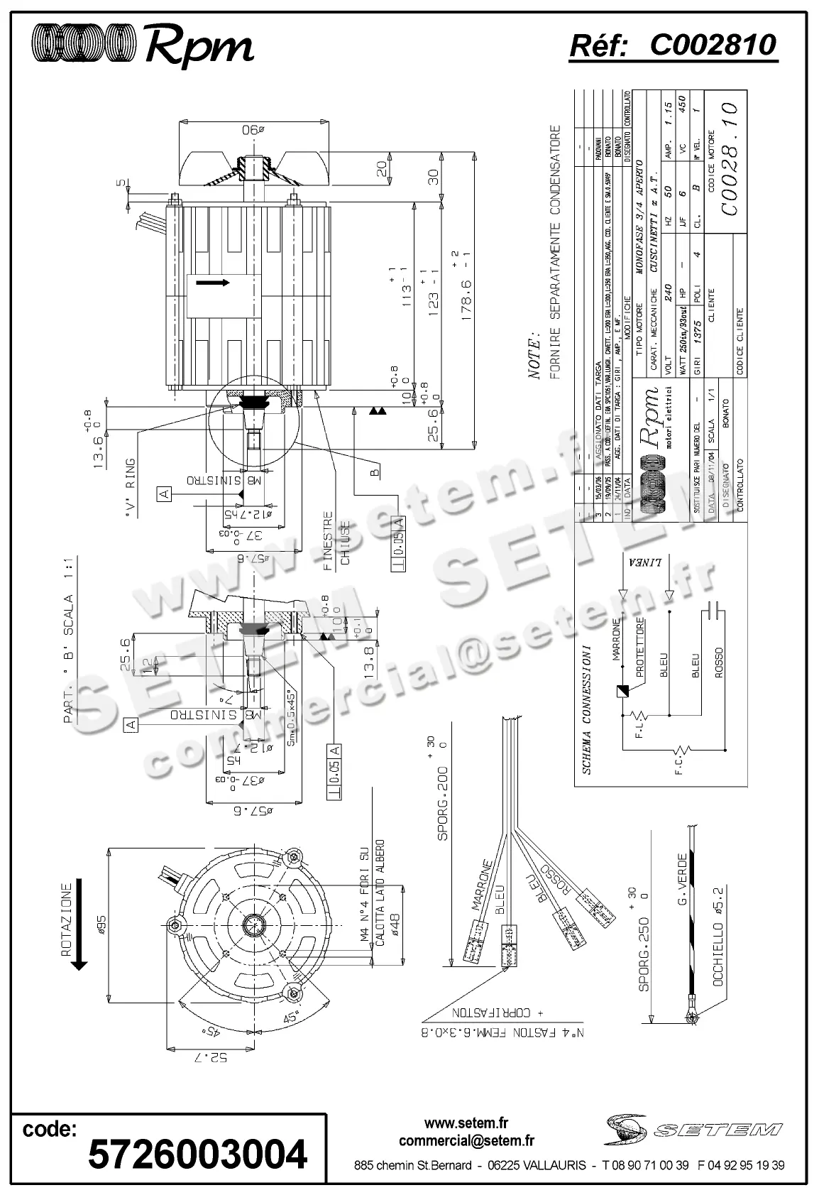 5726003004-MOTEUR RPM C002810