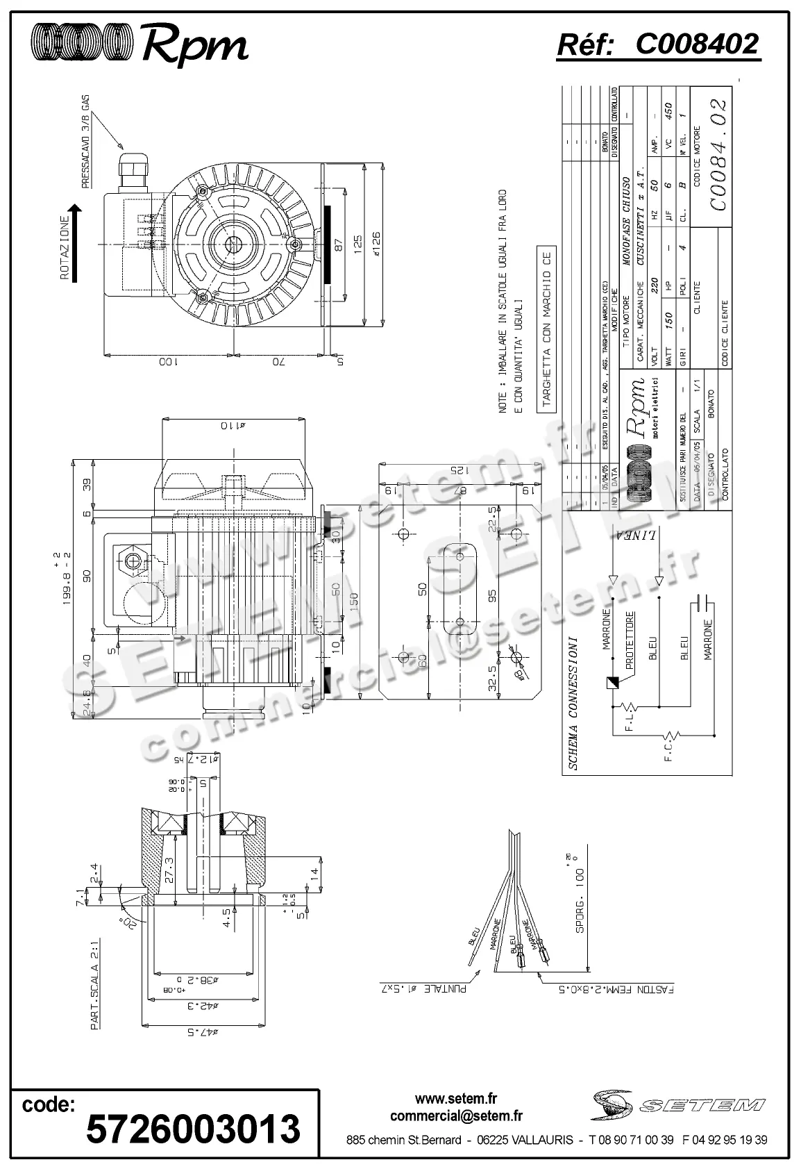 5726003013-MOTEUR RPM C008402