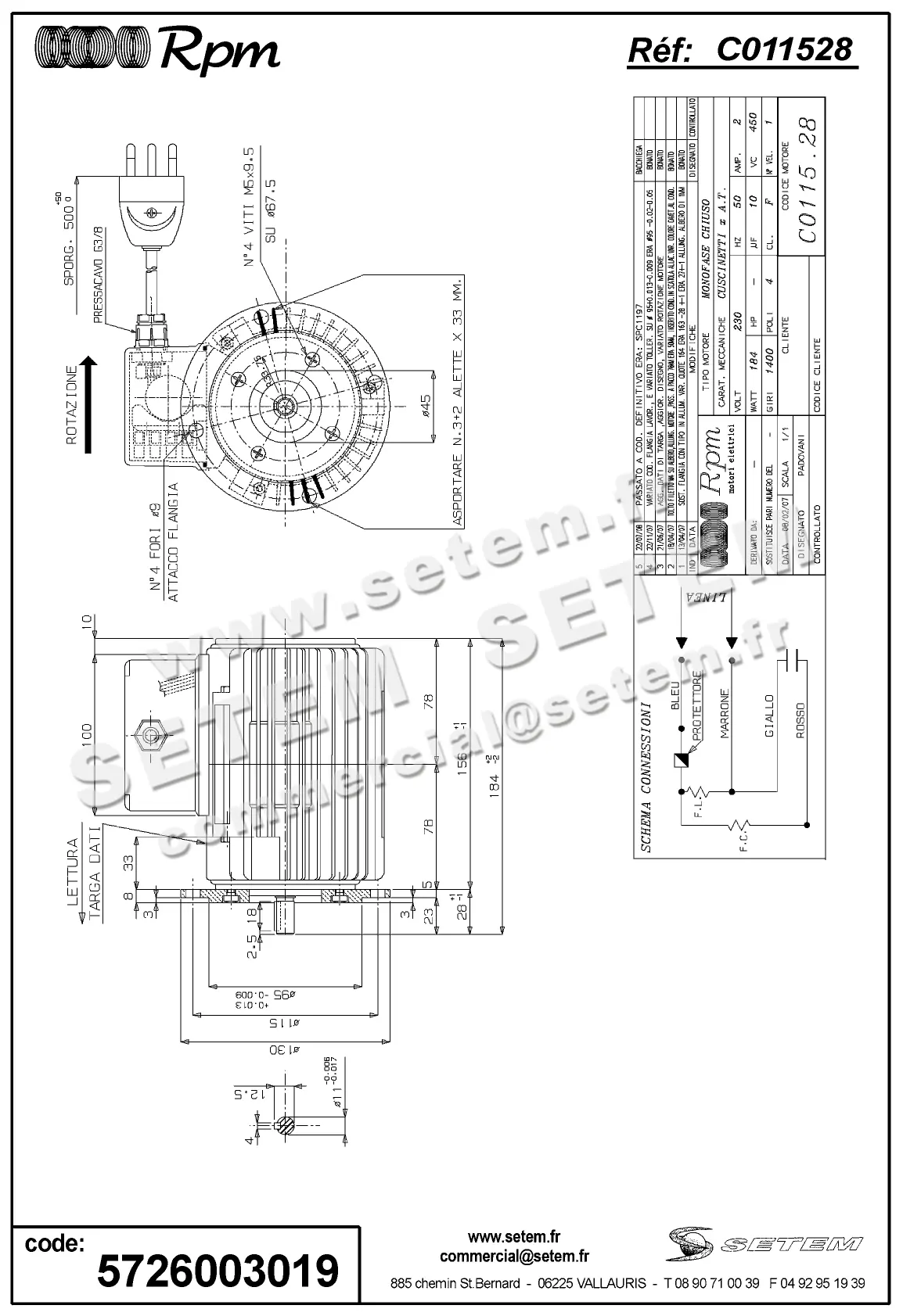 5726003019-MOTEUR RPM C011528
