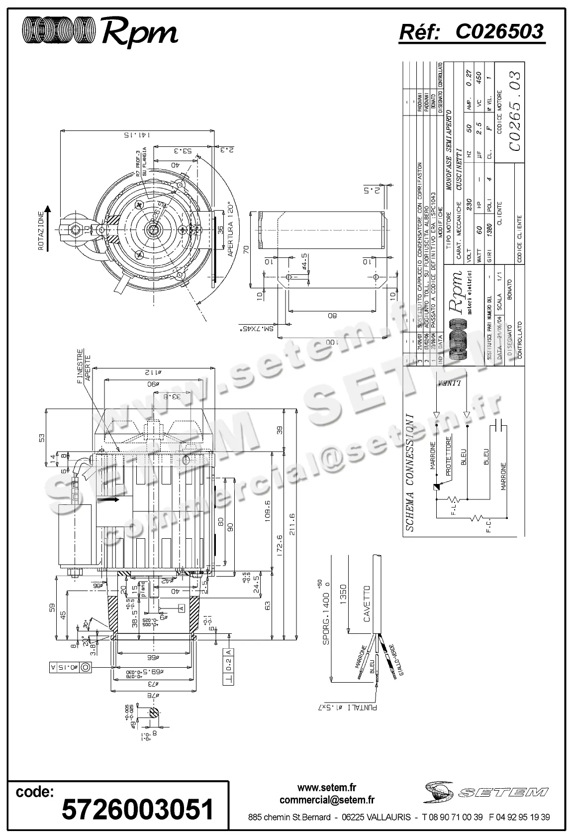 5726003051-MOTEUR RPM C026503