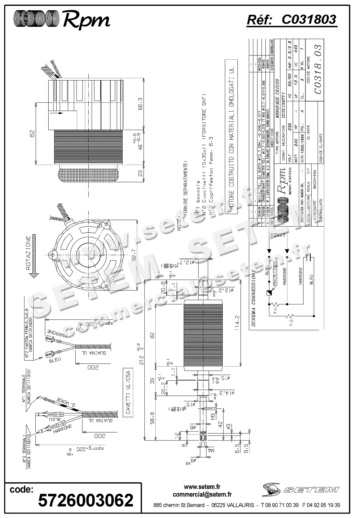5726003062-MOTEUR RPM C031803