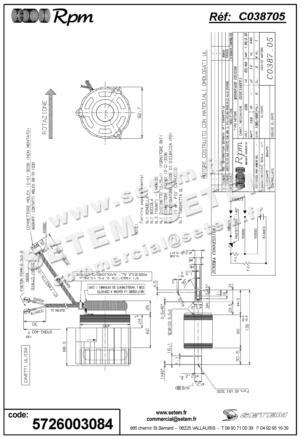 5726003084-MOTEUR RPM C038705