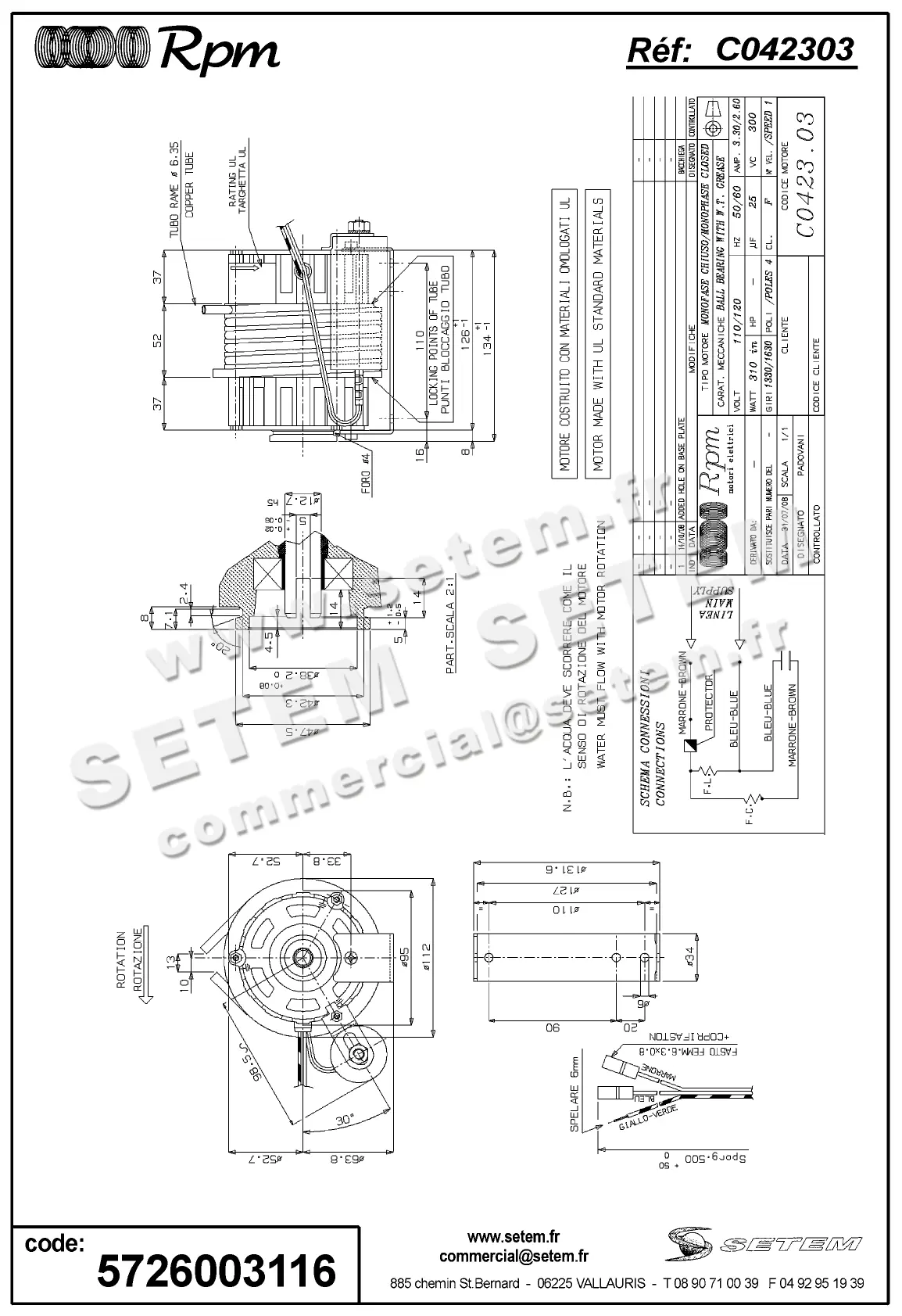 5726003116-MOTEUR RPM C042303