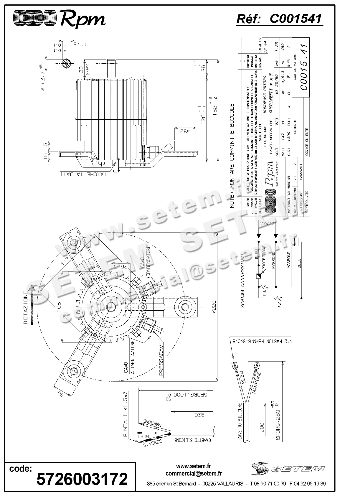 5726003172-MOTEUR RPM C001541