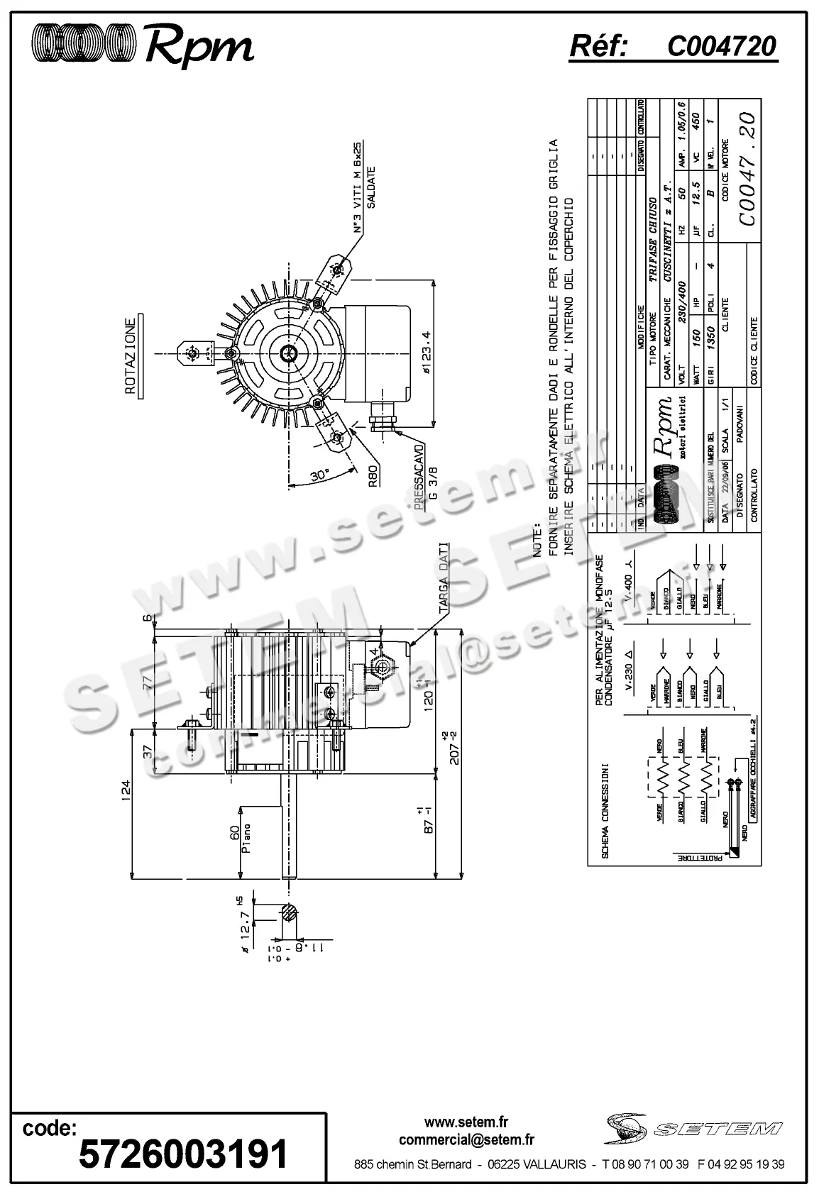 5726003191-MOTEUR RPM C004720