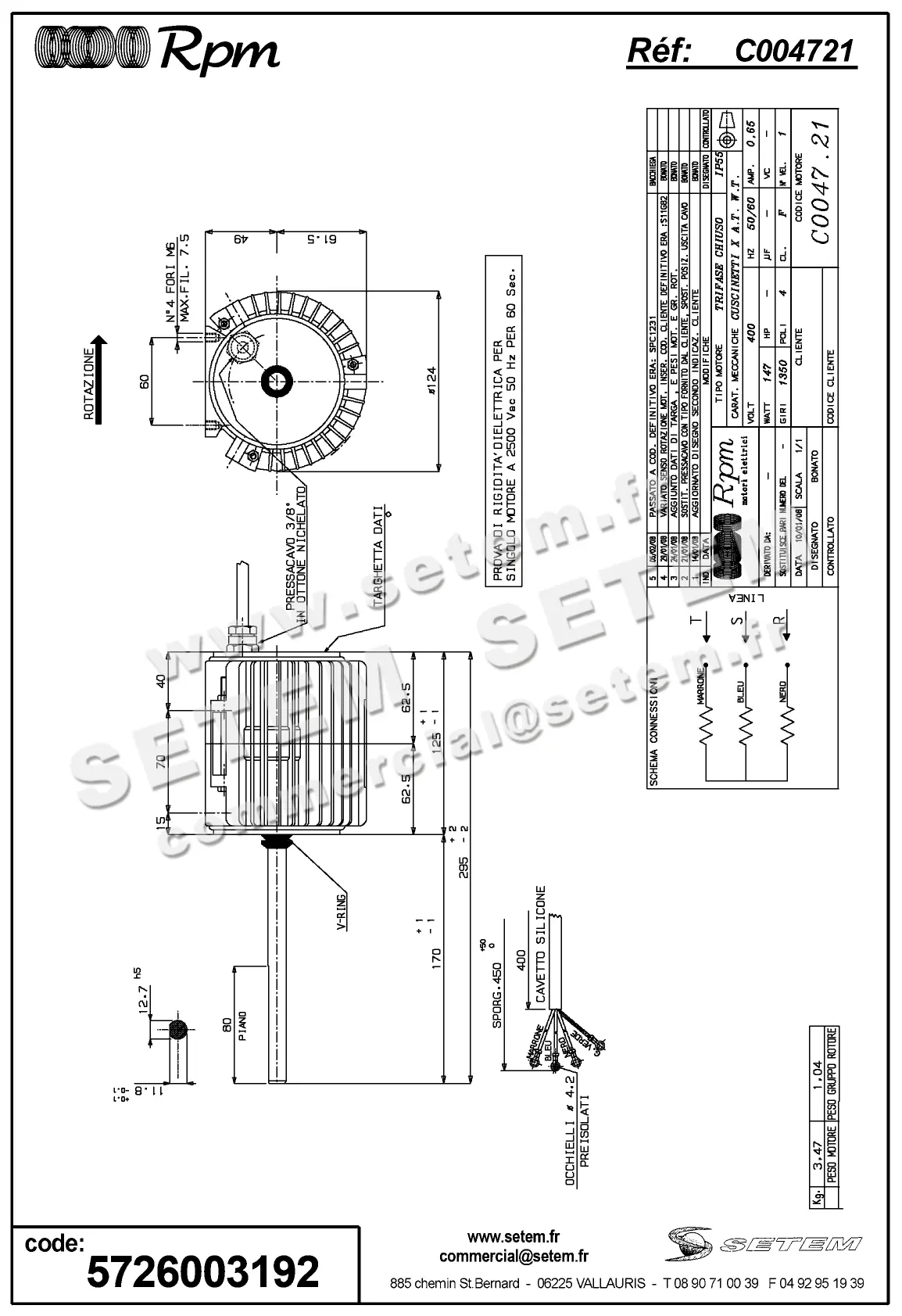 5726003192-MOTEUR RPM C004721