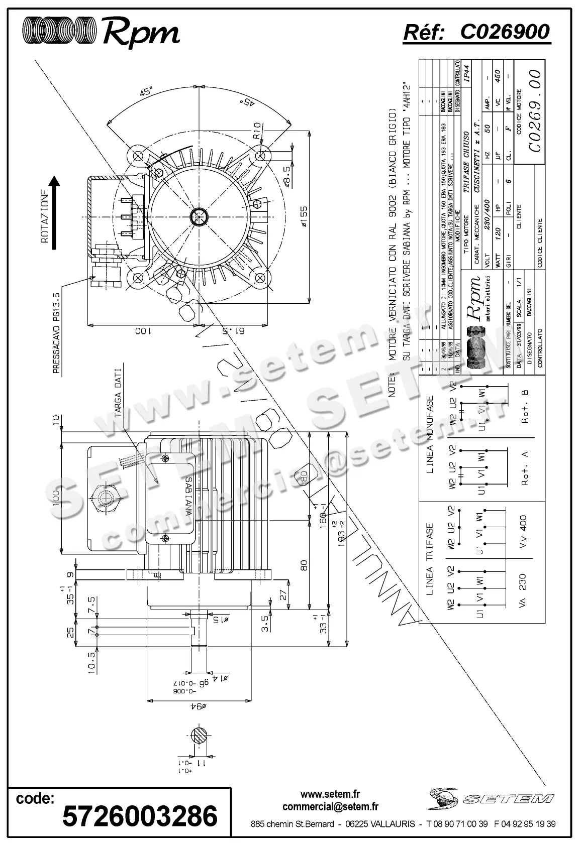 5726003286-MOTEUR RPM C026900