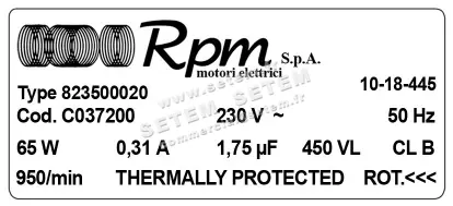 5726003324-MOTEUR RPM C037200 "823500020" 5